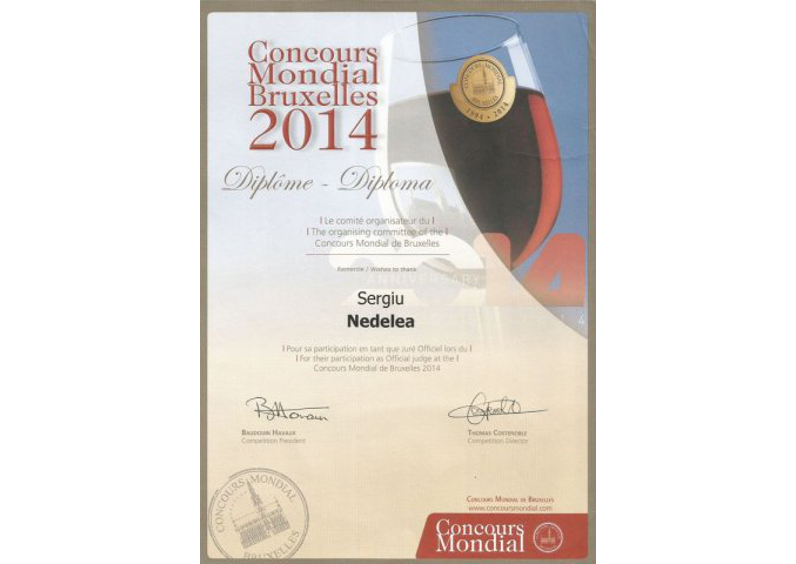 Diploma Concours Mondial de Bruxelles 2014